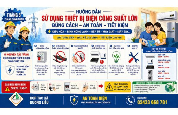 HƯỚNG DẪN SỬ DỤNG CÁC THIẾT BỊ ĐIỆN CÔNG SUẤT LỚN ĐÚNG CÁCH